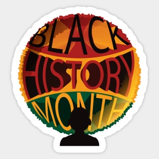 Black History Month Concept Sticker